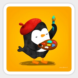 Penguin Artist Sticker